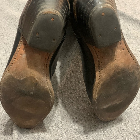 Boulet Cowboy Western Boots Men's Size 10 1/2  2E Black Eagle Leather Canada - Picture 9 of 16